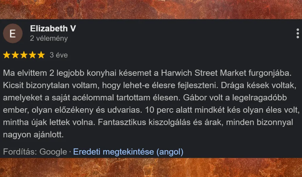 Értékelés – Elisabeth V (yoursharpener.com)