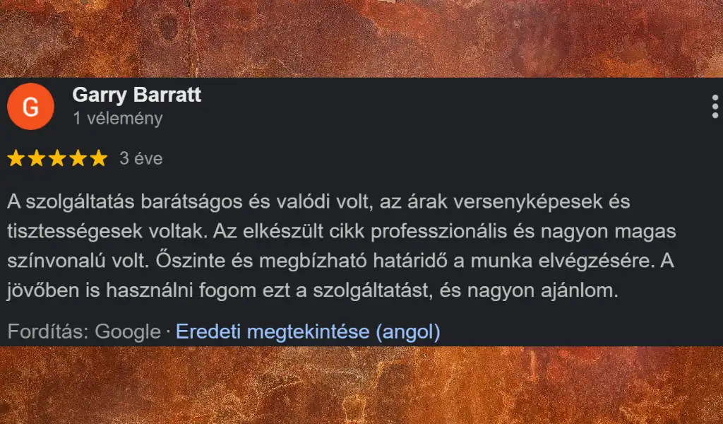 Értékelés – Garry Barratt (yoursharpener.com)