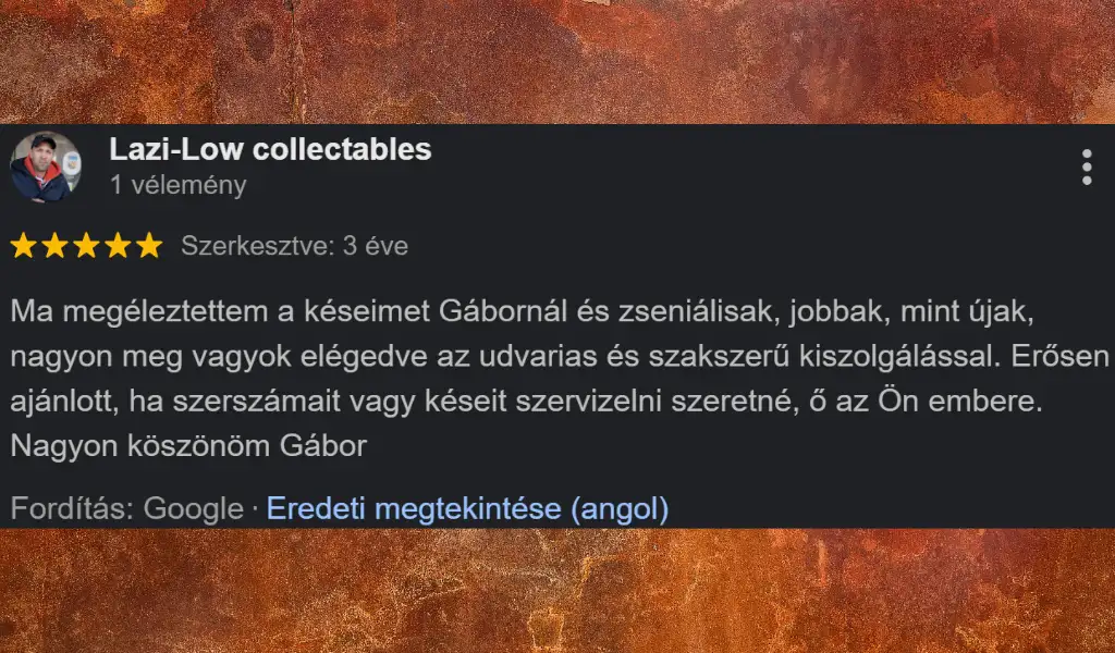 Értékelés – Laz-Low Collectables (yoursharpener.com)